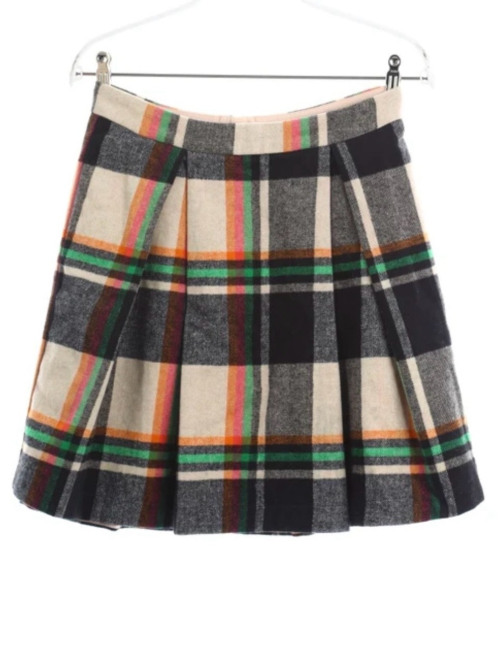 MoLo Girls Wool Blend Plaid Pleated Skirt, 9-10Y